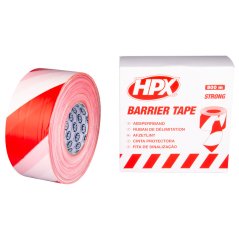 Barrier Tape Rot-Weißes Markierungsband im Spender,  70 mm x 500 m