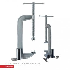 C-Clamp, 10" W/DBL JR. RECEIVER