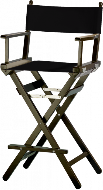 Režisérská židle-Vysoká // Dřevo - černá