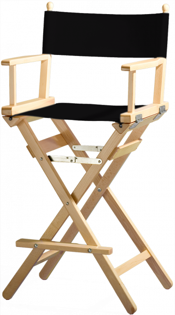 Režisérská židle-Vysoká // Dřevo - přírodní