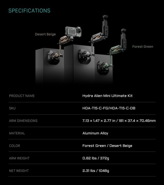 Hydra Alien Mini Ultimate Kit – kompaktní montážní sada pro auto - béžová