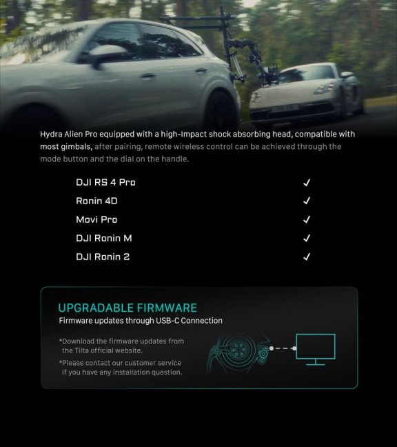 Hydra Alien Pro systém pro montáž kamery na automobil