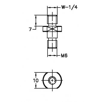 Noga AD6010 - adaptér 1/4" X M6