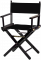 Režisérská židle-Nízká // Dřevo - černá