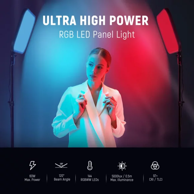 NEEWER RGB168 18,3palcový LED panel Video Light