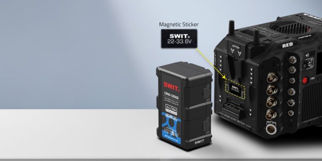 SWIT CIMO-D290S 290Wh Bi-Voltage OLED info Cine V-mount Battery