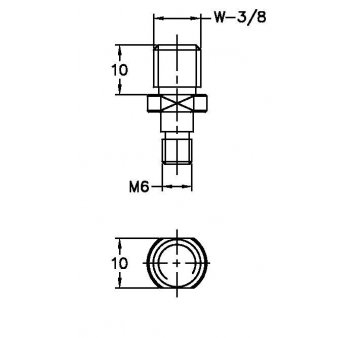 Noga AD6030 - adaptér 3/8" X M6