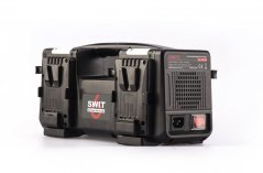 Fast 4-channel charger for 4 V-mount batteries rated at 14.4 and 28.8 V